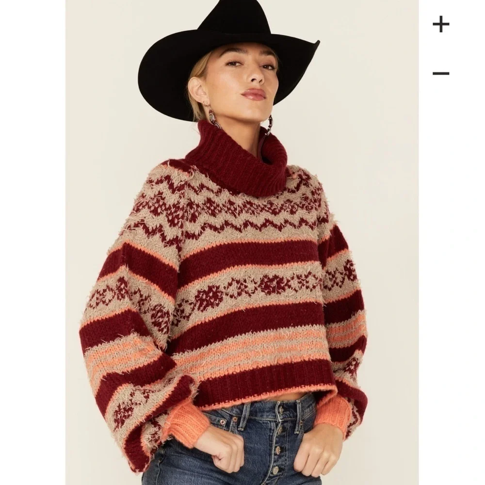 Free People Check Me Out Sweater Size M NWT